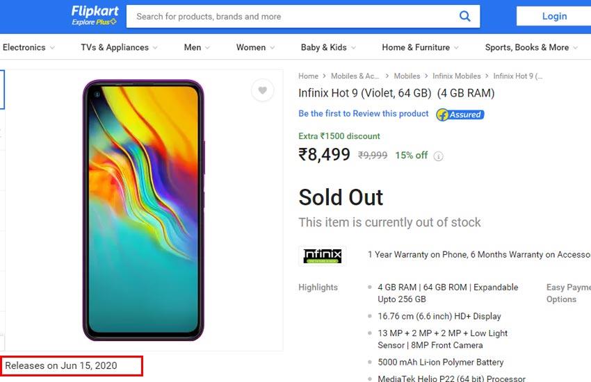 infinix hot 9 next sale date