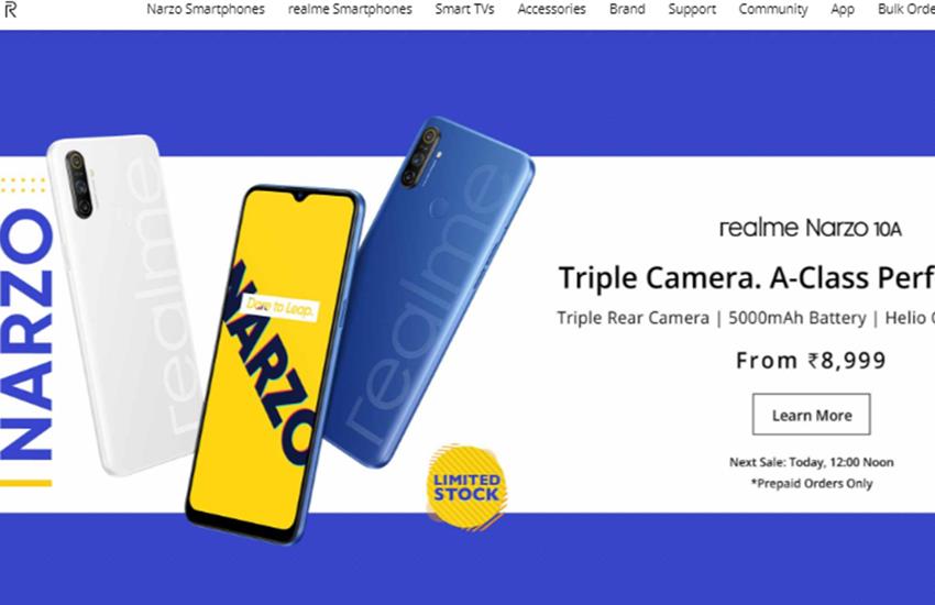 Realme narzo 10a sale date