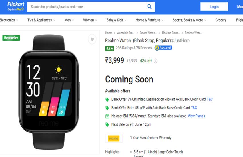 Realme Watch Features