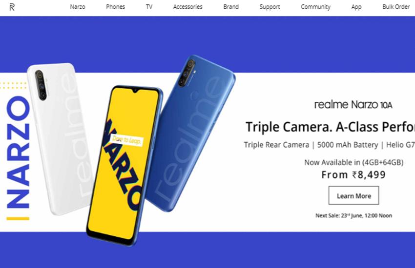 Realme Narzo 10A next sale date
