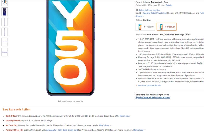 Vivo Y50
