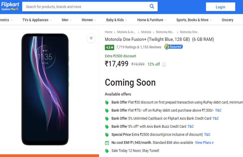  Motorola One Fusion Plus 