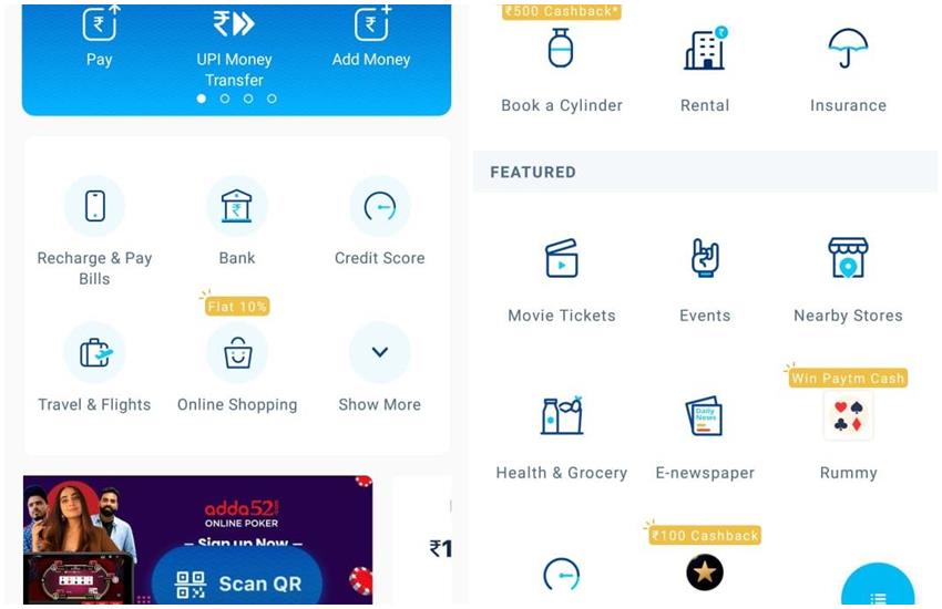 gas cylinder on paytm