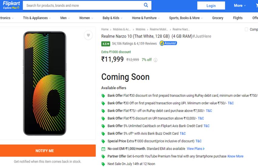 Realme narzo 10