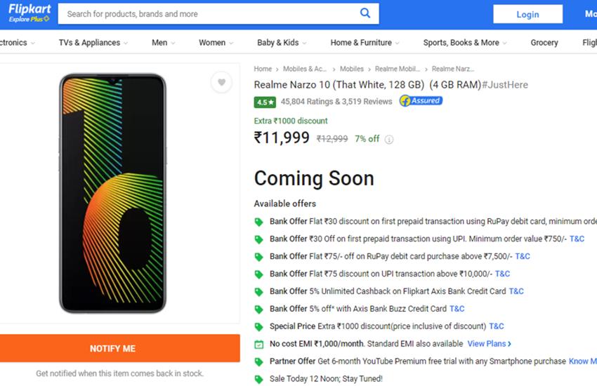 Realme Narzo 10