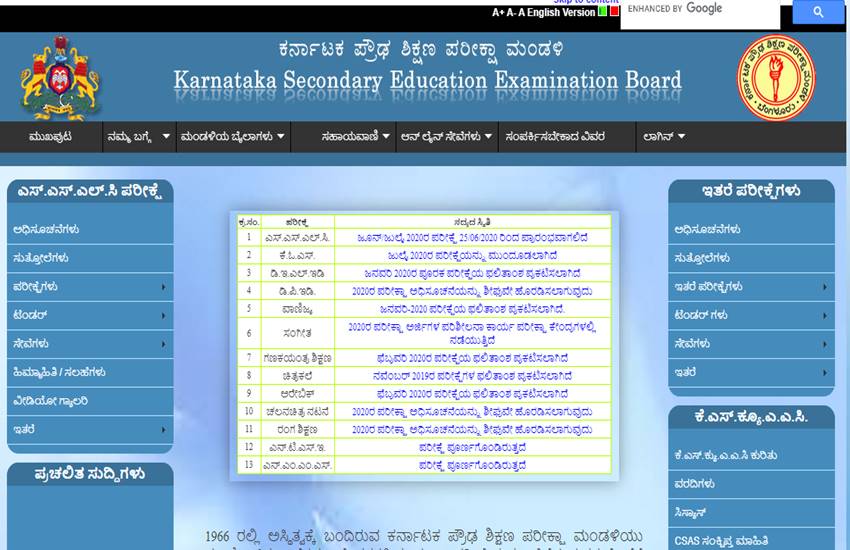 Karnataka SSLC Result 2020, Karresults.nic.in, Kseeb.kar.nic.in 71.80