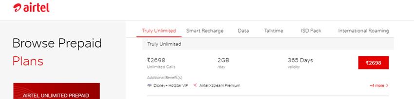 Airtel plans