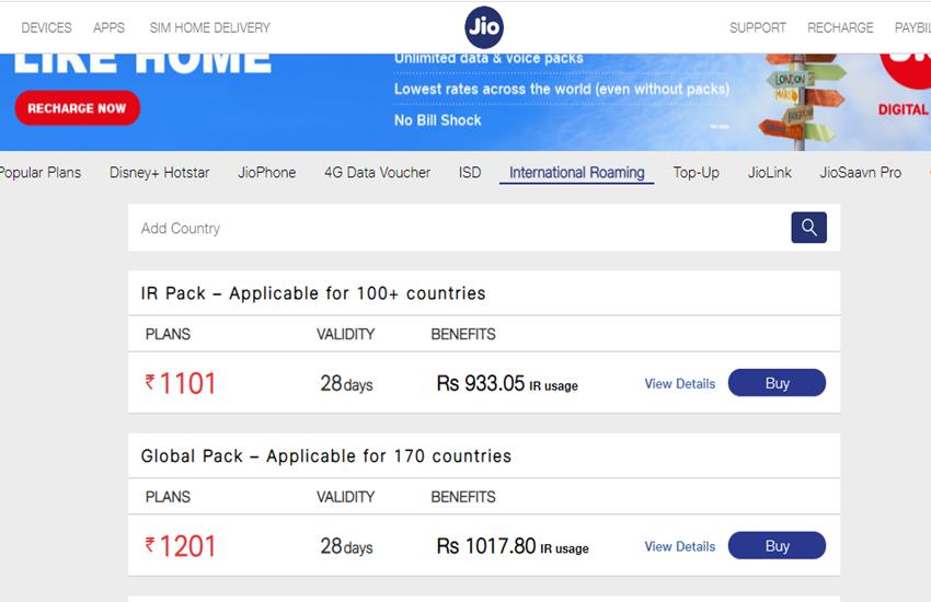 Reliance Jio Recharge Plans