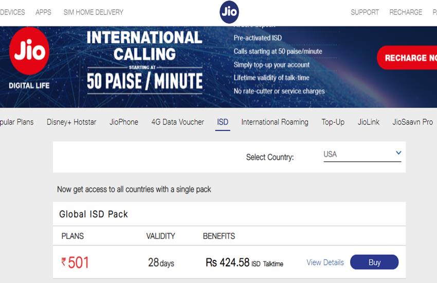 Reliance Jio Recharge Plans