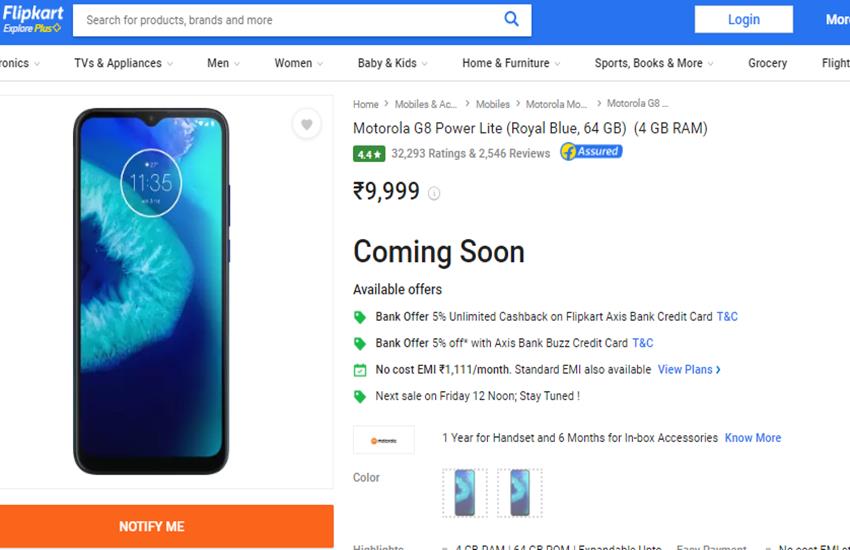 Moto G8 Power Lite