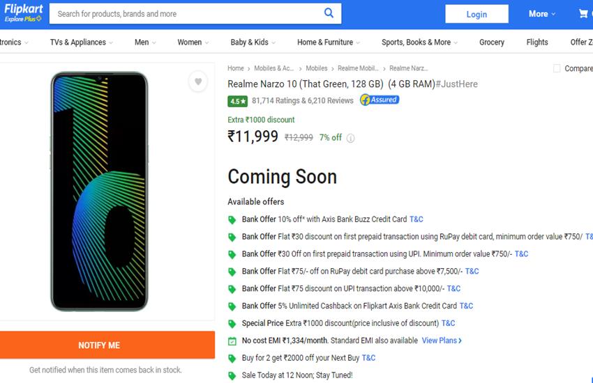 Realme Narzo 10