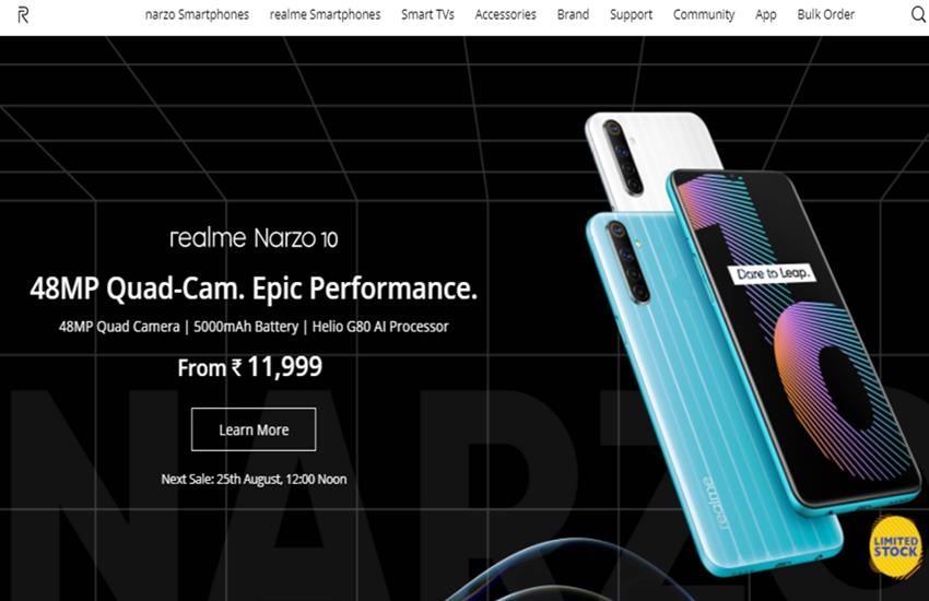 Realme Narzo 10 Next Sale Date