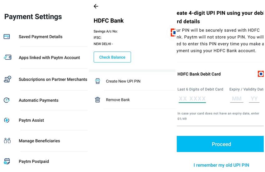 Paytm UPI PIN