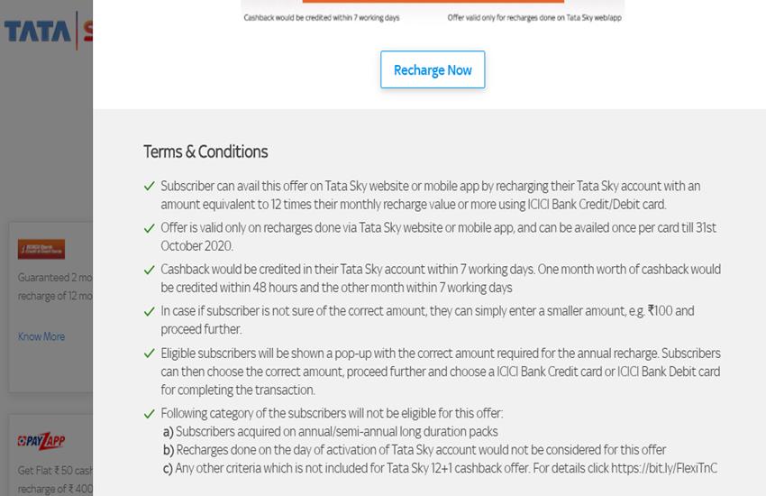 tata Sky Offer