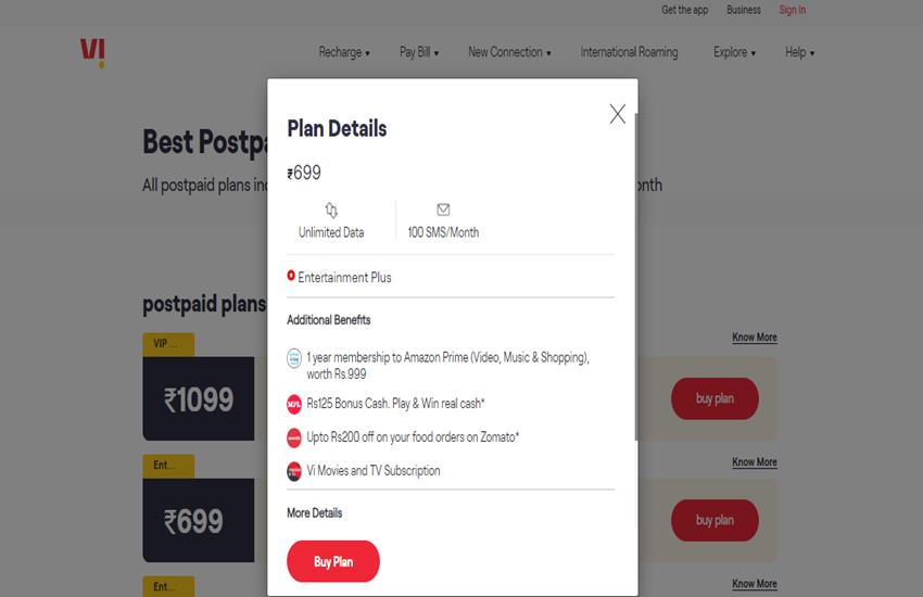 VI Postpaid Plans