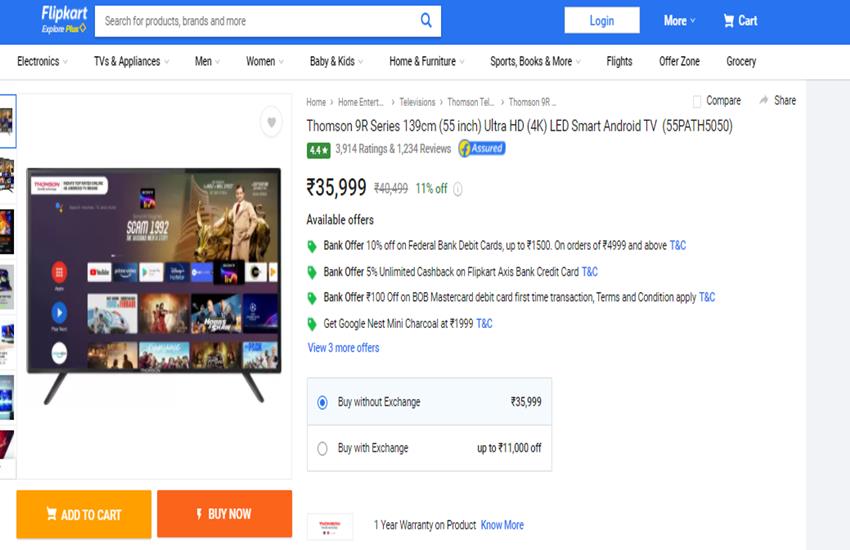 55 inch Smart Tv