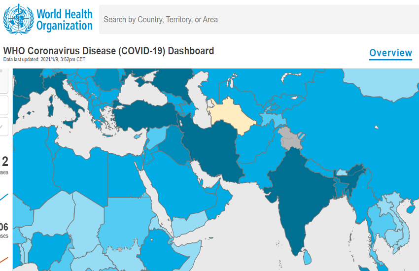 India, WHO, Map