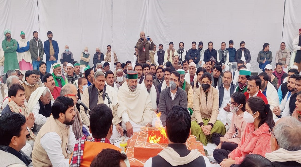 BKU Leader Rakesh Tikait and Jayant Chaudhary were seen together at