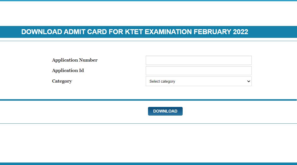 KTET Admit Card 2022 Admit Card for Kerala Teacher Eligibility Test