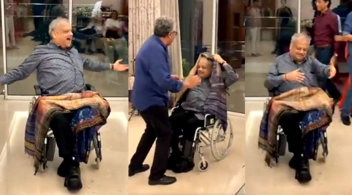 business magnate Share market king rakesh jhunjhunwala wheel chair old