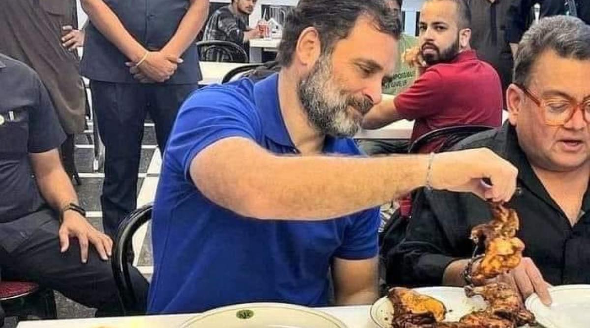Rahul Gandhi photo seen eating food in restaurant goes viral people