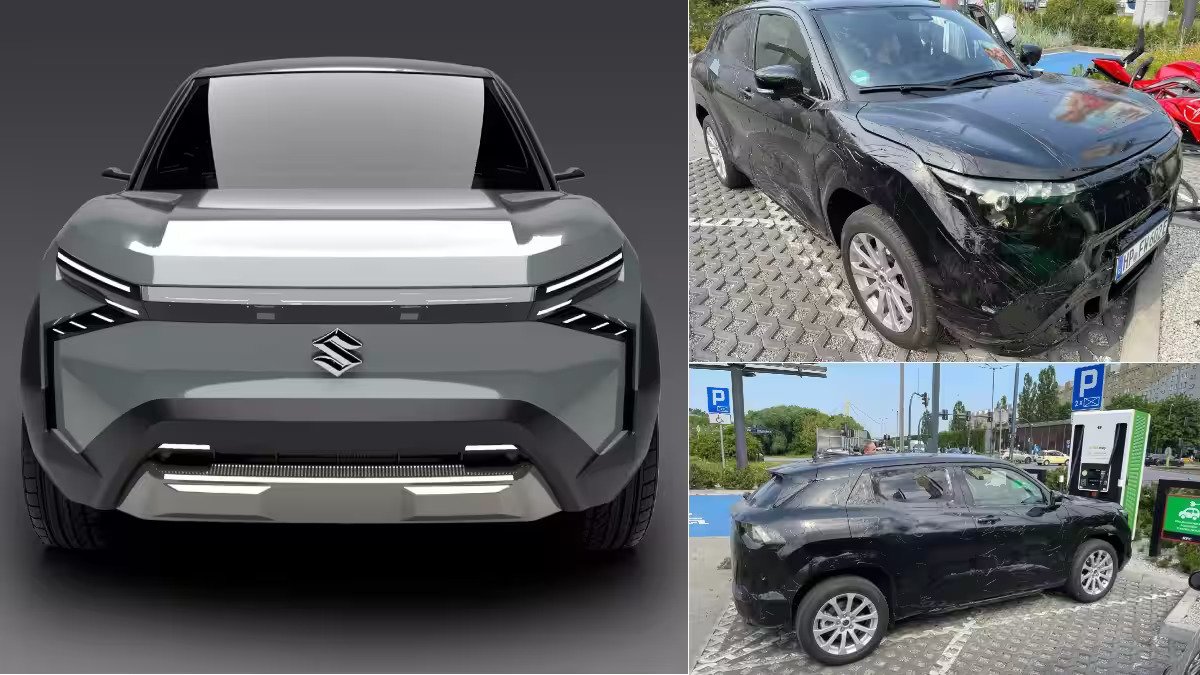 Maruti Suzuki eVX concept electric car spotted during testing in Poland