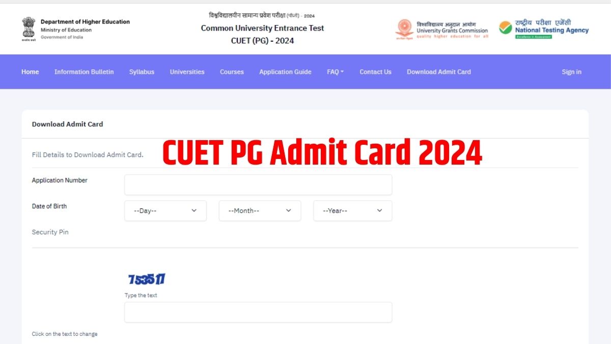 Cuet Pg Admit Card 2024 For March 28 Exam Out At pgcuet.samarth.ac.in Direct Link Here To