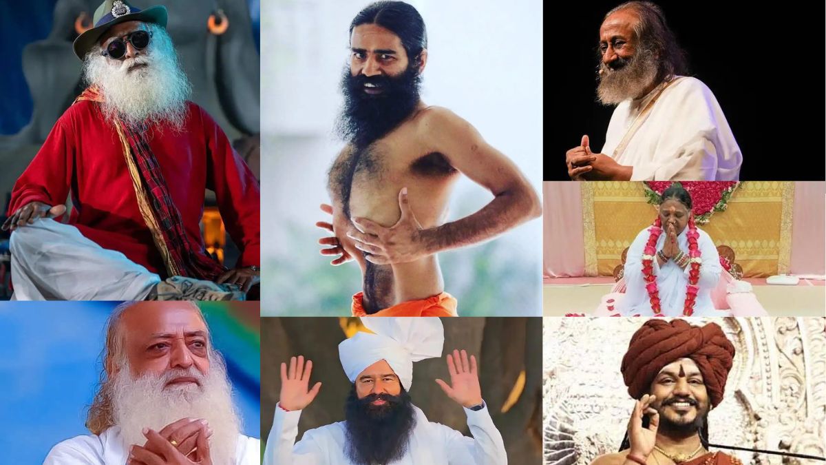 top 7 richest spiritual Gurus in india baba ramdev sadhguru sri sri