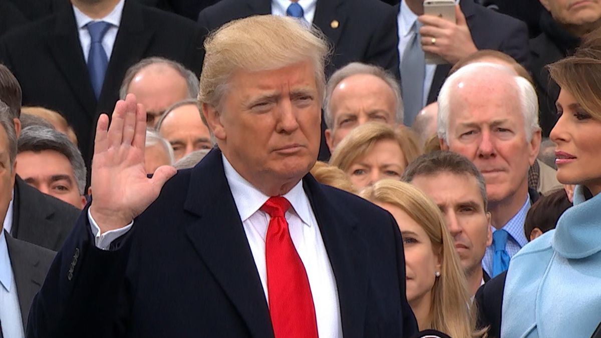 donald tump oath ceremony in washington dc 20 january white power world  super power nation most powerful leader | Jansatta